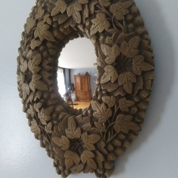 Vintage gargoyles studio fine reproductions new york chalkware CONVEX mirror - Picture 4 of 16